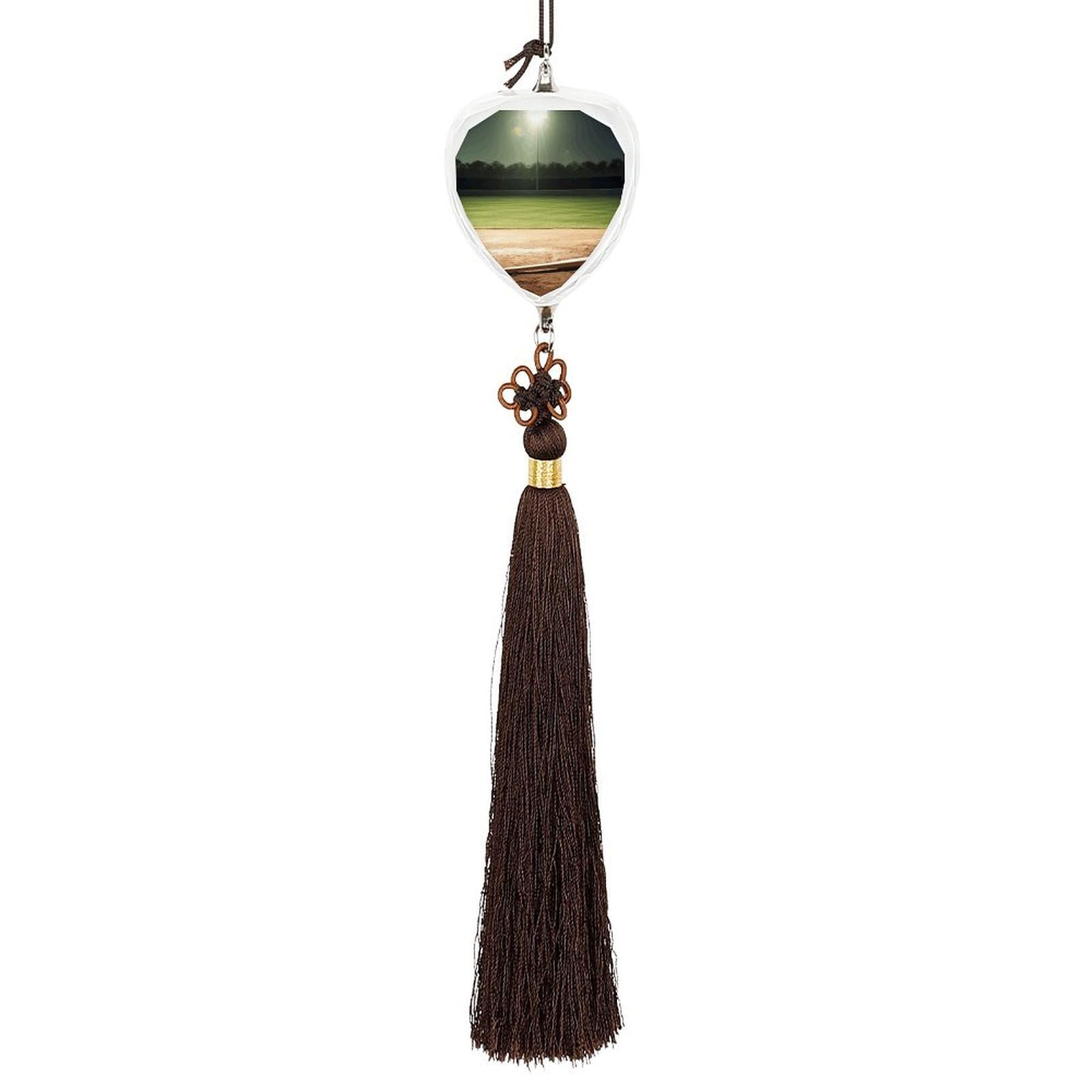 Crystal Auto Pendant Charms Love Crystal Car Rear View Mirror Charms Baseball Sports Field Auto Hanging Interior Ornament Pendant Car Interior Accessories for Women Men CarCharms Decor