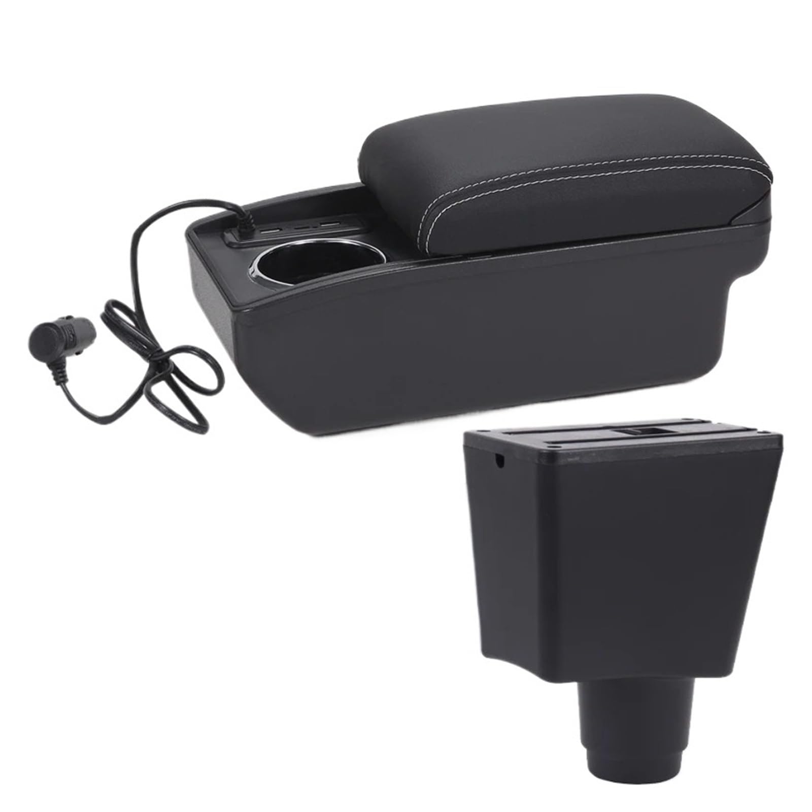 Ecbugat A3 Fast Charging For Logan 2 Car Armrest Interior Retrofit Accessories Storage Box Car Armrest Box(A3 Fast Charging)
