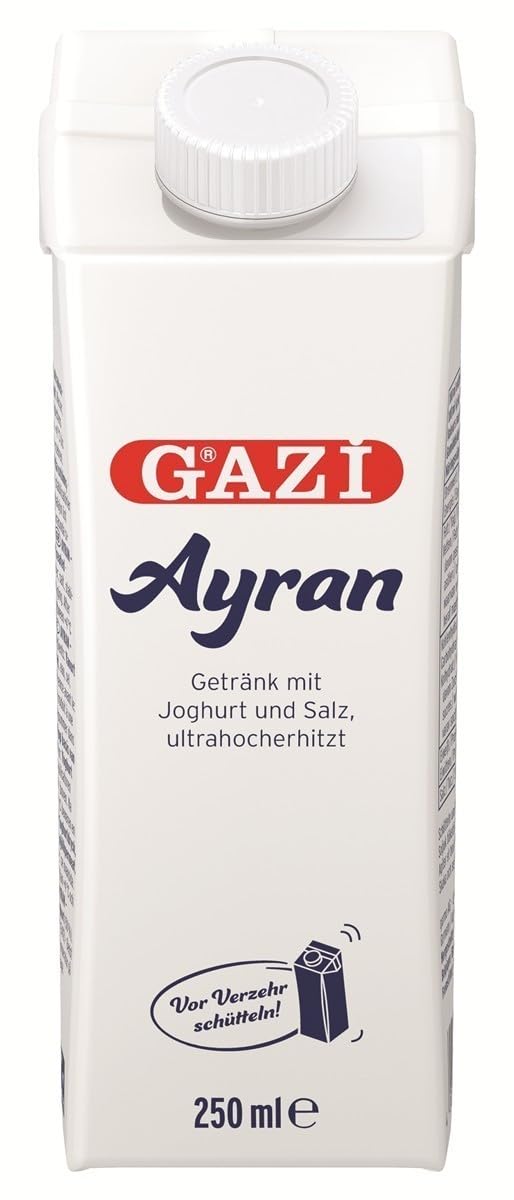 Gazi Ayran 30x 250ml Joghurt-Soft-Drink Erfrischungsgetränk Tetra-Pack