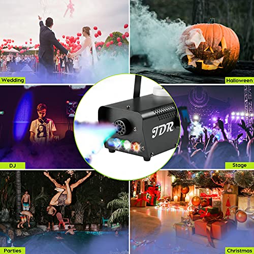 Fog Machine Jdr Smoke Machine Controllable Led Light 500W And 2000Cfm Fog Disinfection With Wireless And Wired Remote Control For Weddings, Halloween,Parties Or Disinfection,With Fuse Protection #TOP1