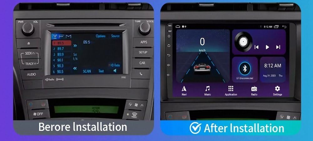 Przenośny Ekran Dotykowy Do Samochodu dla Toyota Prius XW30 30 2009-2015 Odbiorniki Car Audio, Wyświetlacz Hd, Przenośna Nawigacja Na Żywo, Odtwarzacz Muzyki, 8 Rdzeń 8G+256G