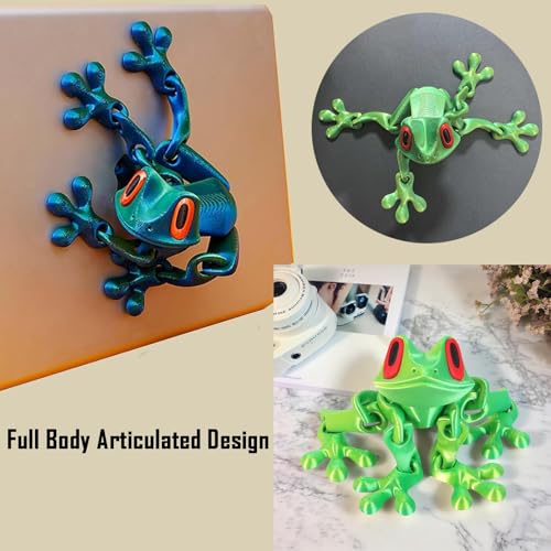 Imán Decorativo de Rana 3D para Refrigerador Azul miniatura 5