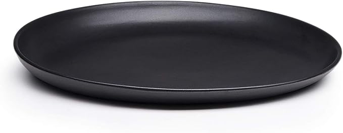 Maia Ming Designs | EVA Serving Platter | Black Matte Stoneware | Modern Tea Tray with Ergonomic Rim | Inspired by Eva Zeisel | Design Award