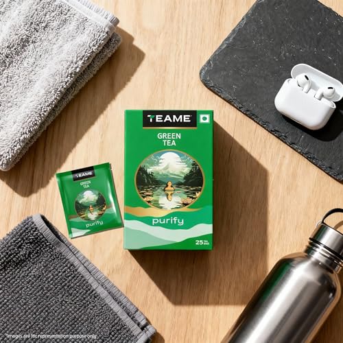 Image of TE-A-ME Green Tea Bags - 25 Bags (Pack of 2) | Pure Green Tea | Green Tea Bags | GreenTea