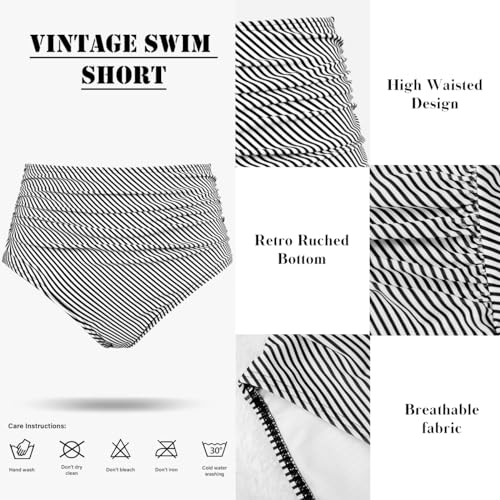 Image of Amy Babe Women's High Waisted Bikini Sets Push Up Twist Front Spaghetti Straps Ruched Two Piece Swimsuit Bathing Suit