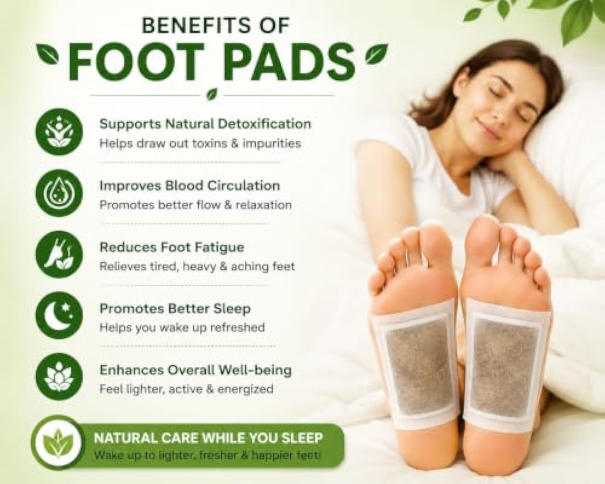 Detox Foot Pads with Wet Wipes for Easy Cleaning