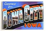 Greetings from Iowa City Fridge Magnet (2 x 3 inches)