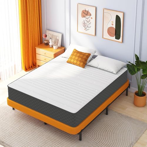 Image of Swbvs Queen Mattress 12 Inch, Hybrid Mattress Queen Size, Bed Matress in a Box, Pressure Relief & Fiberglass Free