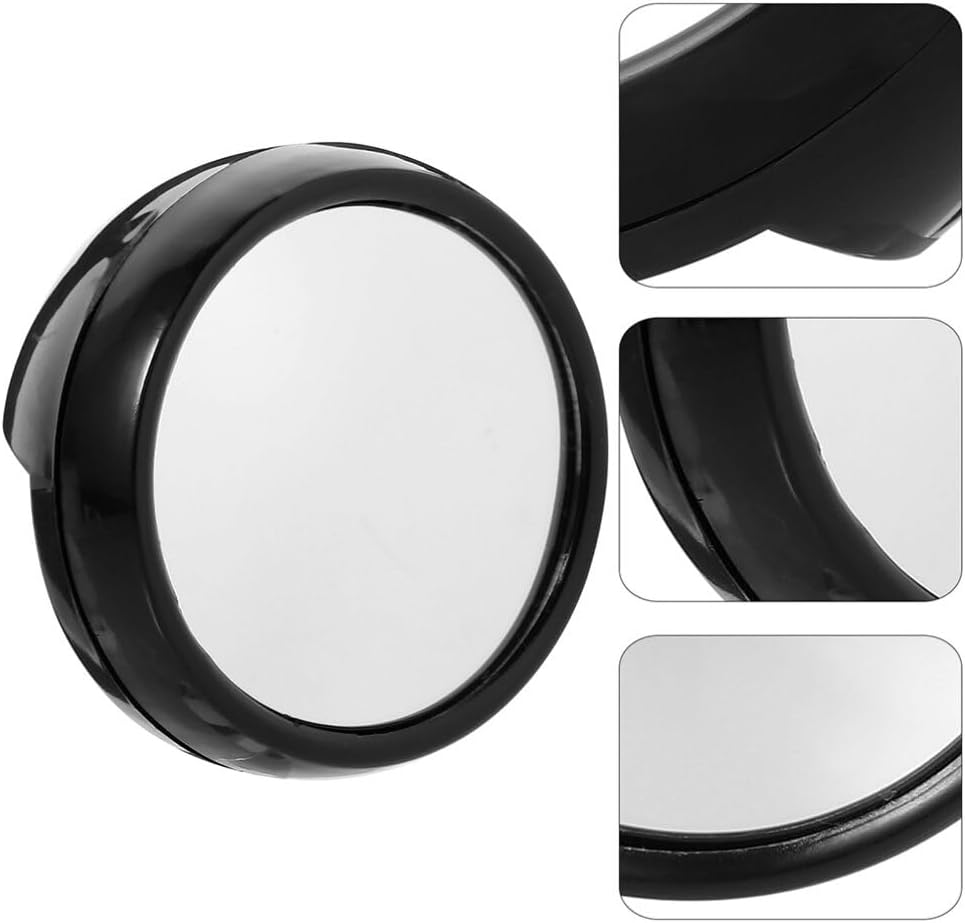Hemobllo 3pcs Rear View Convex Mirror for Monitors Mini Desktop Cubicle Accessories Easy to Install for Observing Surroundings Office Home Car