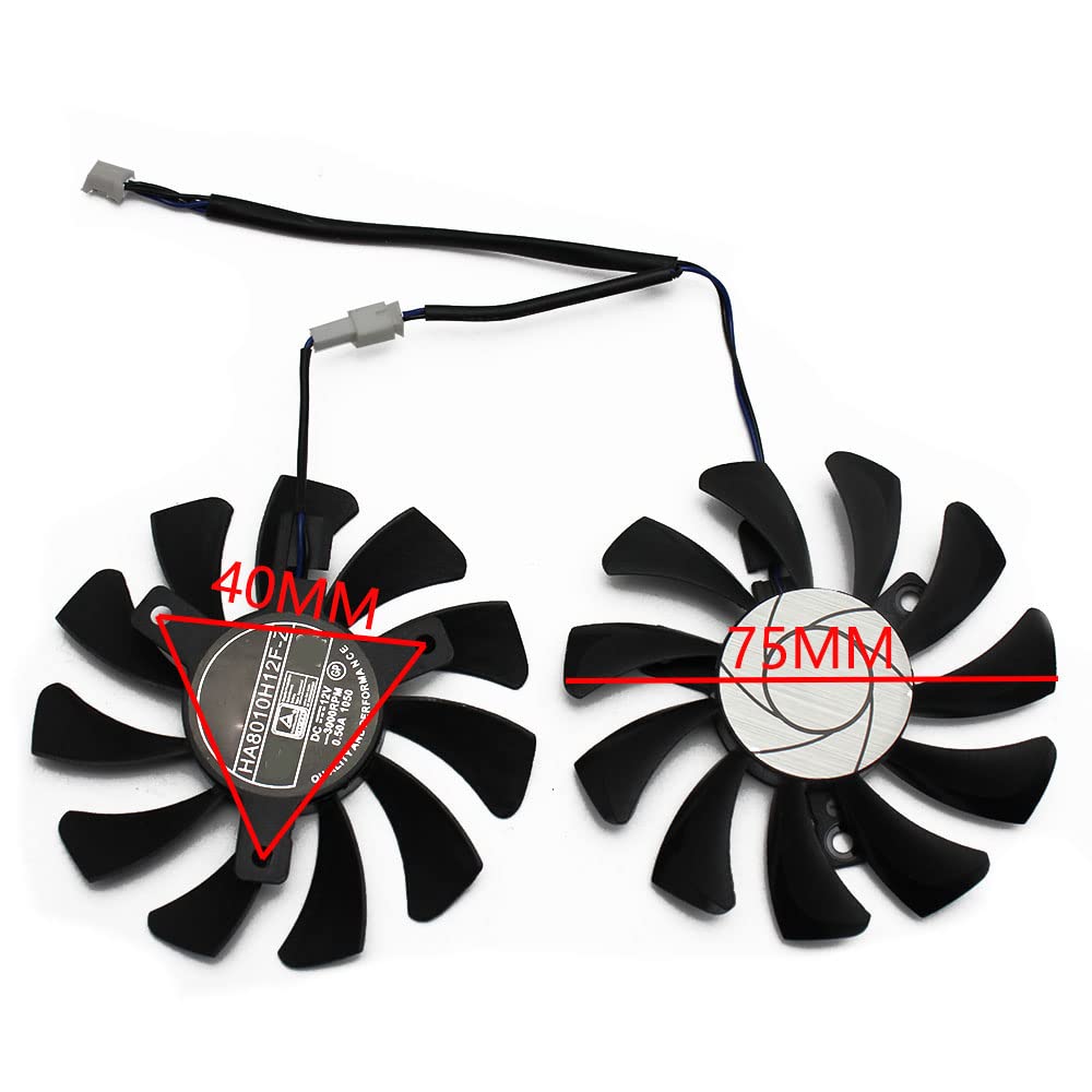 Amazon.co.jp: LAMELLIS 75mm 2ピン GTX1050Ti GPU クーラーデュアル