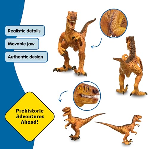 schleich Dinosaurs | Velociraptor 15045 | detailgetreuer Dino mit beweglichem Kiefer und Armen | tolles Geschenk für Mädchen und Jungen | schleich Dinosaurier Spielzeug ab 3 Jahre | 6 x 18 x 10 cm