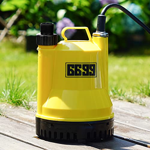 Image of Submersible Water Pump 1 /4 HP 1600GPH Thermoplastic Utility Pump Electric Portable Transfer Water Pump with 10-Foot Cord for Pool Tub Garden Pond Draining