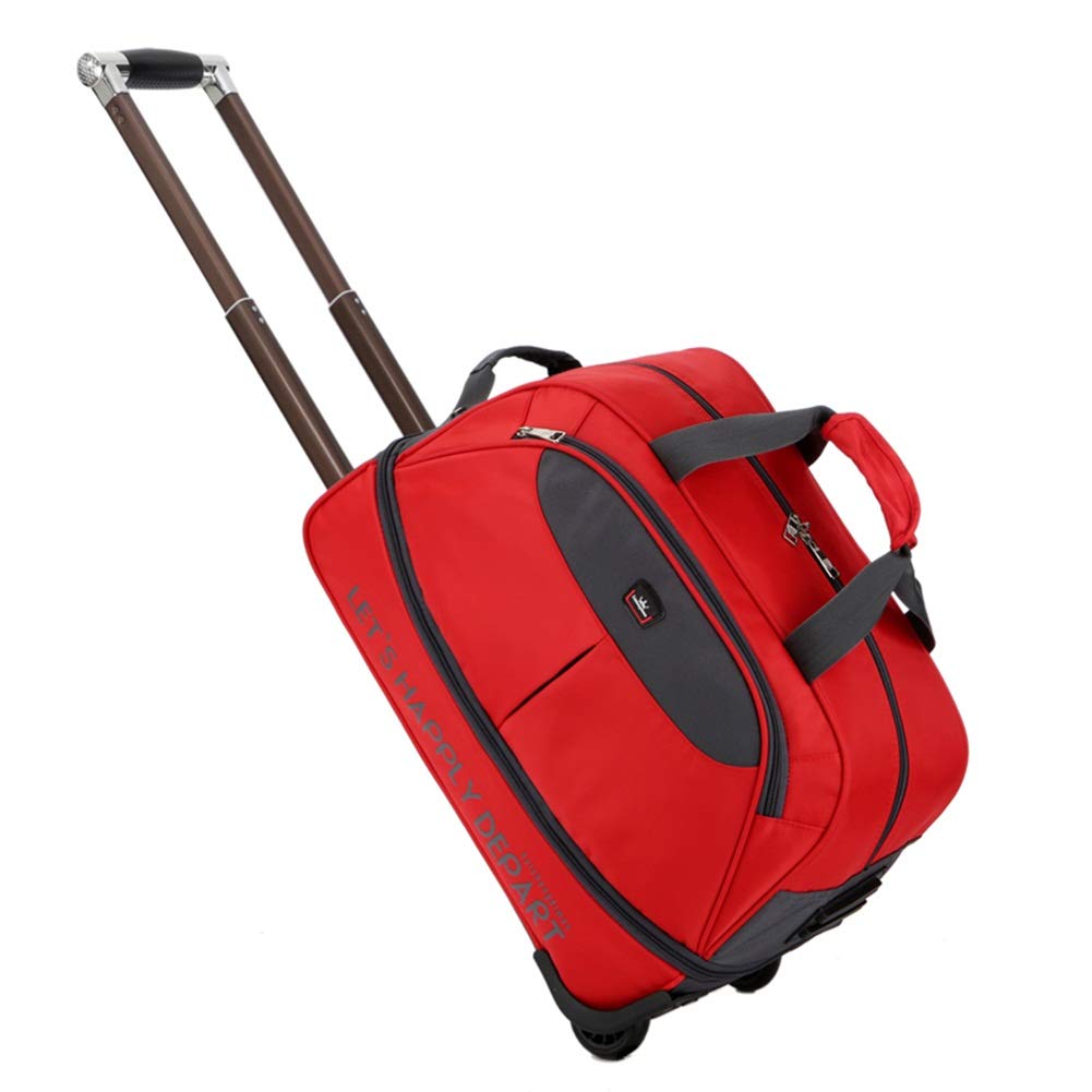 Sac de voyage trolley FENGMING rouge L54cm avec roulettes pour bagage à main cabine