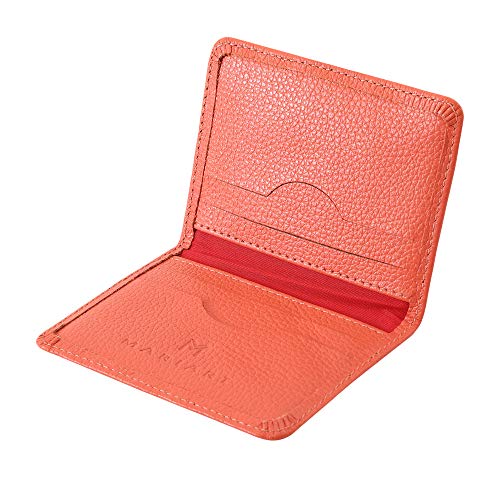 Carteira Feminina Mini Couro Legítimo Mariart Coleção Cores 554C (Coral)