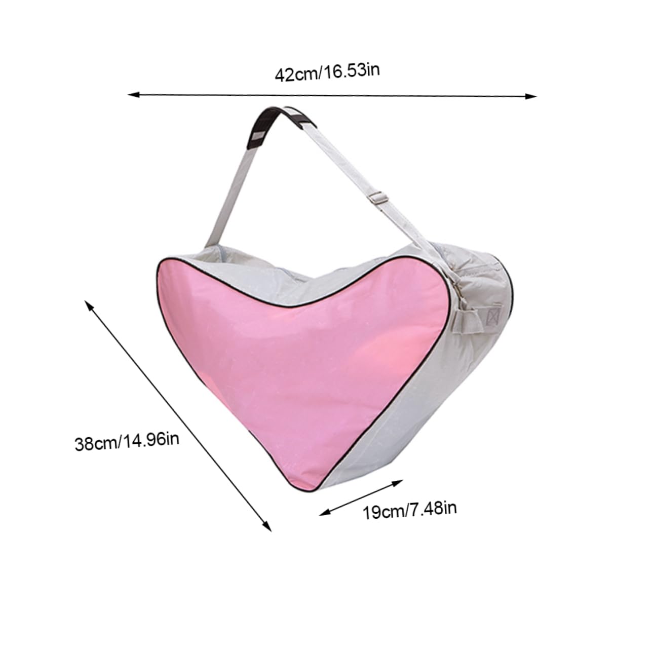 Borsa Triangolare per Pattini da Ghiaccio e Inline Rosa 2 Pezzi | Tessuto Oxford, Design Portatile e Riutilizzabile, Facile da Pulire, per Trasporto e Stoccaggio