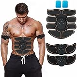 JoJoMooN Muscle Toner, Abdominal Toning Belt EMS ABS Toner Body Muscle Trainer Wireless Portable Unisex Fitness Training Gear for Abdomen/Arm/Leg Training Home Office Exercise Equipment