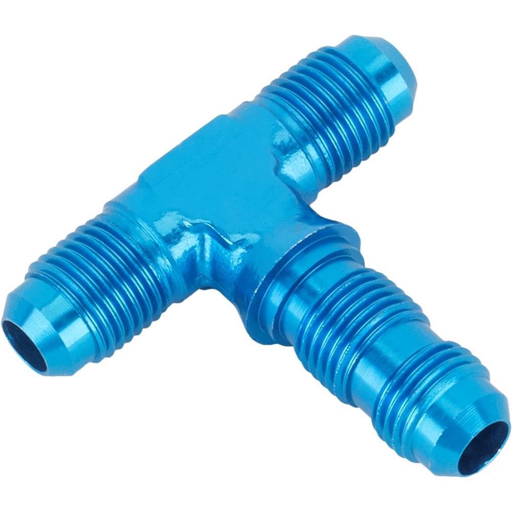 Aluminum Tee Bulkhead Fitting, -6 AN