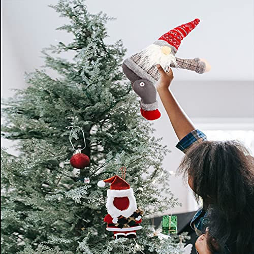 Kilrygh Gnome Tree Topper,Gnome Christmas Tree Topper,Gnome Christmas Decorations,Funny Christmas Tree Topper Gnome,Hand Made Christmas Decorations Holiday Home Decor,Also Be Used As Curtain Tie(Red) #TOP5