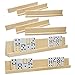 Domino Racks Set of 8, Plusvivo Wooden Domino Trays Holders for Mexican Train Chicken Food and Other Dominoes Games 13.97 x 2 x 1.18 Inches - Dominoes NOT Included