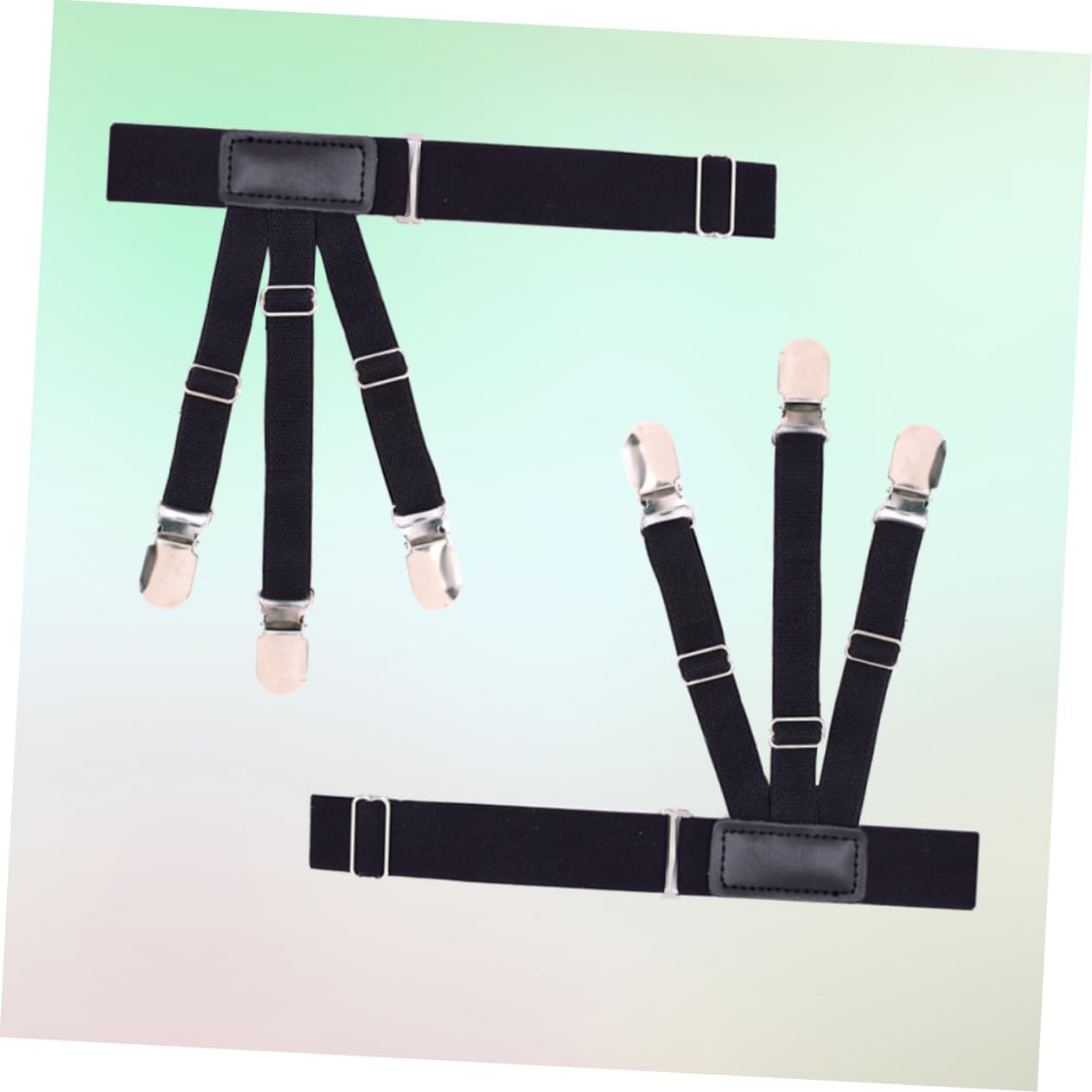 Amosfun 2pcs shirt holder belt shirt stays dress shirts for men black shirts for men hikers hidden suspenders