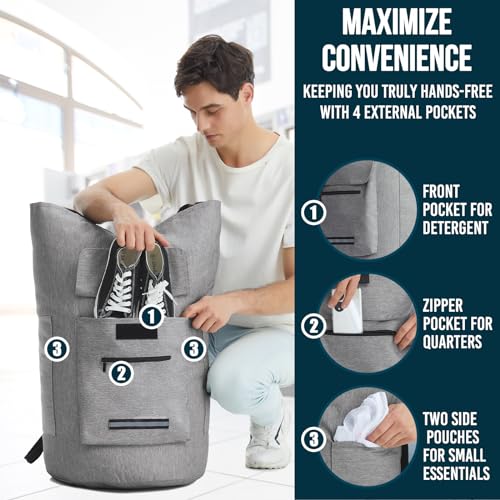 [Prime] 115L Extra Large Laundry Backpack Bag w/ 4 Pockets $10.46 + Free Shipping + 55% Off Code T2F4V8X6 Prime - image 5