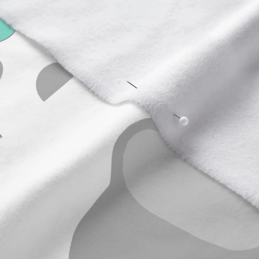 Spoonflower Fabric - Elephant Patchwork Mint White Gray Chevron Quilt Topper Wholecloth Printed on Polartec(R) Fleece Fabric by The Yard - Sewing Blankets Loungewear and No-Sew Projects