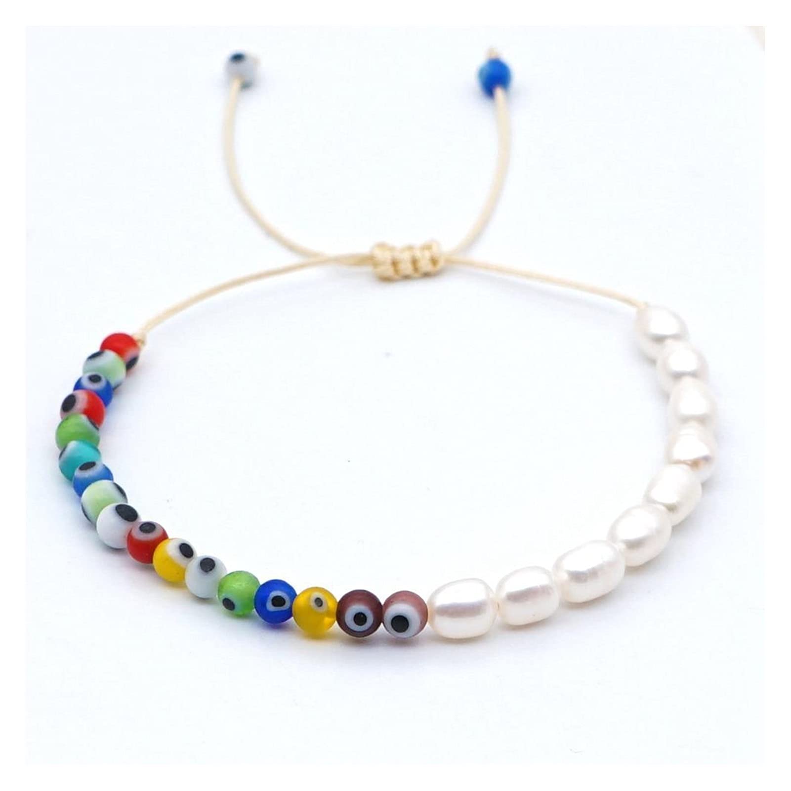 HLTYGWX Braccialetti per Donna Perla Braccialetto Estivo Placcato Spiaggia per Donna Gioielli Bohémien Braccialetti di Perline Regalo di San Cina