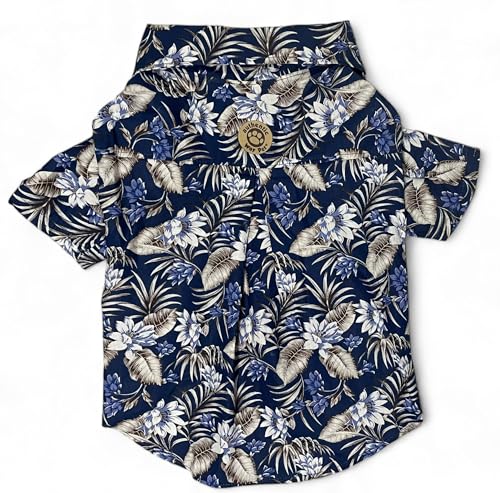 WAY PET Camisa Dog Havaiana com Botões, Camisa para Cachorros, Roupas de Verão para Cachorro, Camisa
