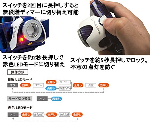 キャンプ 釣り 登山にも最適 Ledlenser レッドレンザー Ledヘッドライト Seo7r 明るさ約2ルーメン スマイル タイム キャンプ 釣り 登山にも最適 Ledlenser レッドレンザー Ledヘッドライト Seo7r 明るさ約2ルーメン スマイル タイム