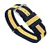 BARTON Watch Bands - Choice of Color, Length & Width (18mm, 20mm, 22mm or 24mm) - Navy/Lemon 18mm - Standard Length
