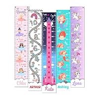 Personalized Kids Growth Chart for Wall, Height Ruler for Kid, Custom Growth Chart with Milestone Sticker for Kid Height, Custom Growth Chart Ruler for Kids