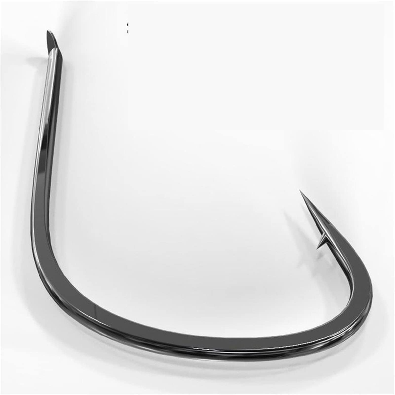 Circle Fishing Hooks 50 Pack - Long Shank Curved Fly Tying Hooks, Bronzed, Size 8 To 16 (Barbed/Barbless) - View #14