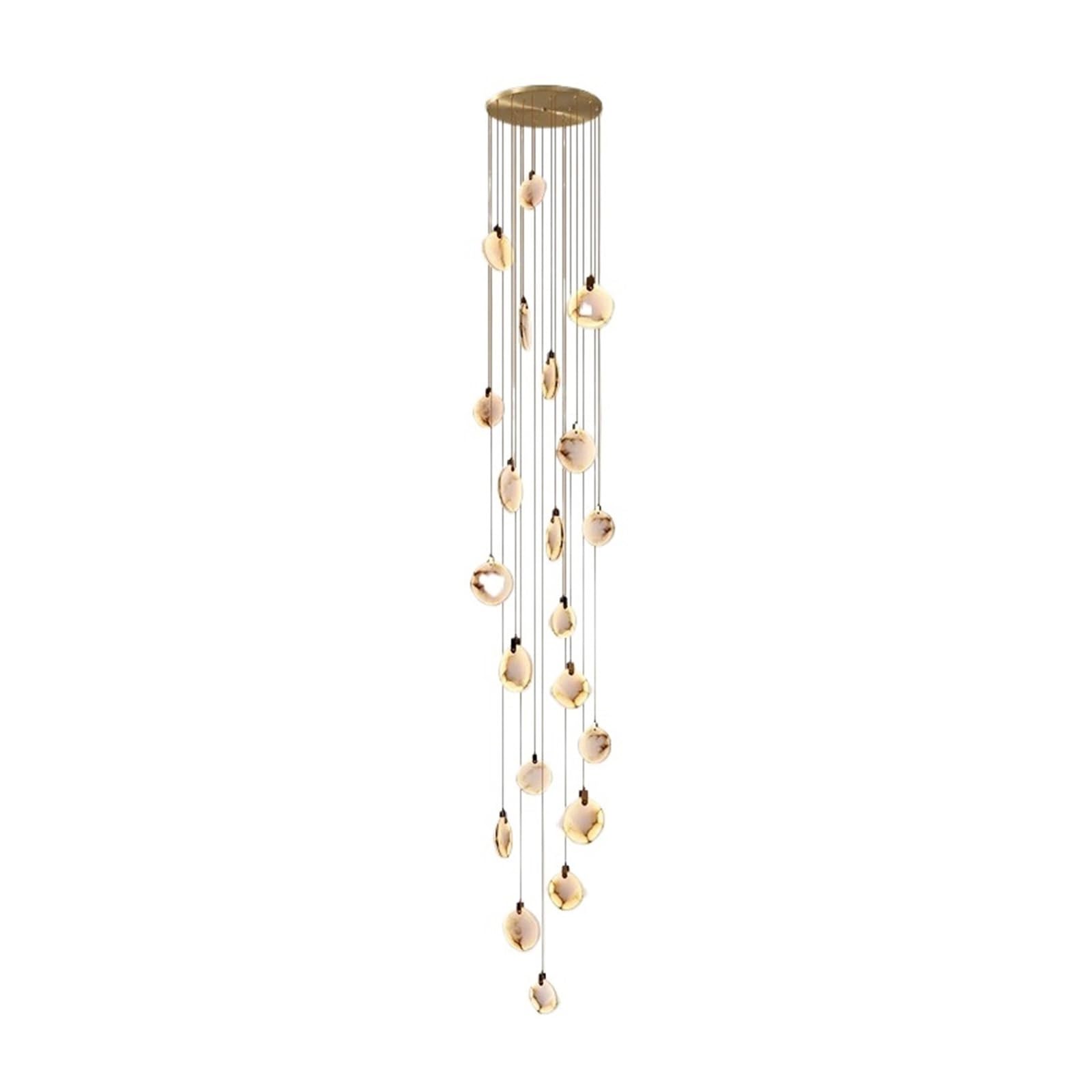 Lampade a sospensione lustre for lampadari di design for la casa in oro cinese a LED in marmo for soggiorno