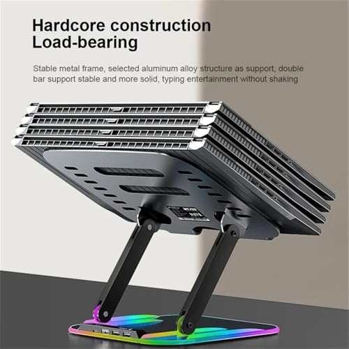 Support PC Portable RGB et Tablette Pliable en Aluminium - 6