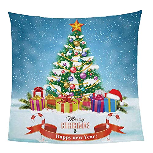 Couverture polaire microfibre flanelle impression 3D Noël douce - 4