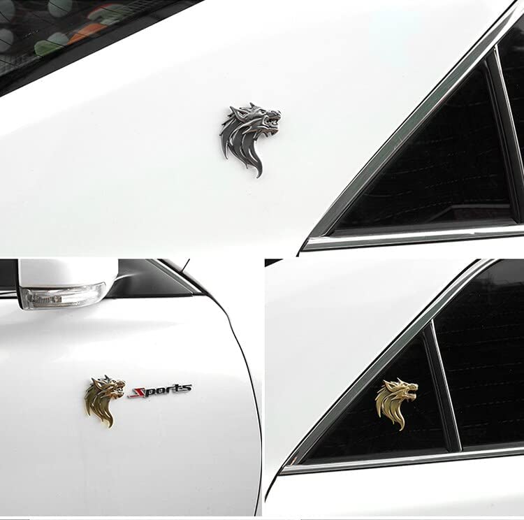 Image of AUTOMASH Wolf Emblem Sticker for Sierra 2026 Year Onwards All Models of Ta-ta Car Fuel Tank Stickers Side Badges /Logo Decal for All Cars & Bikes (Black)