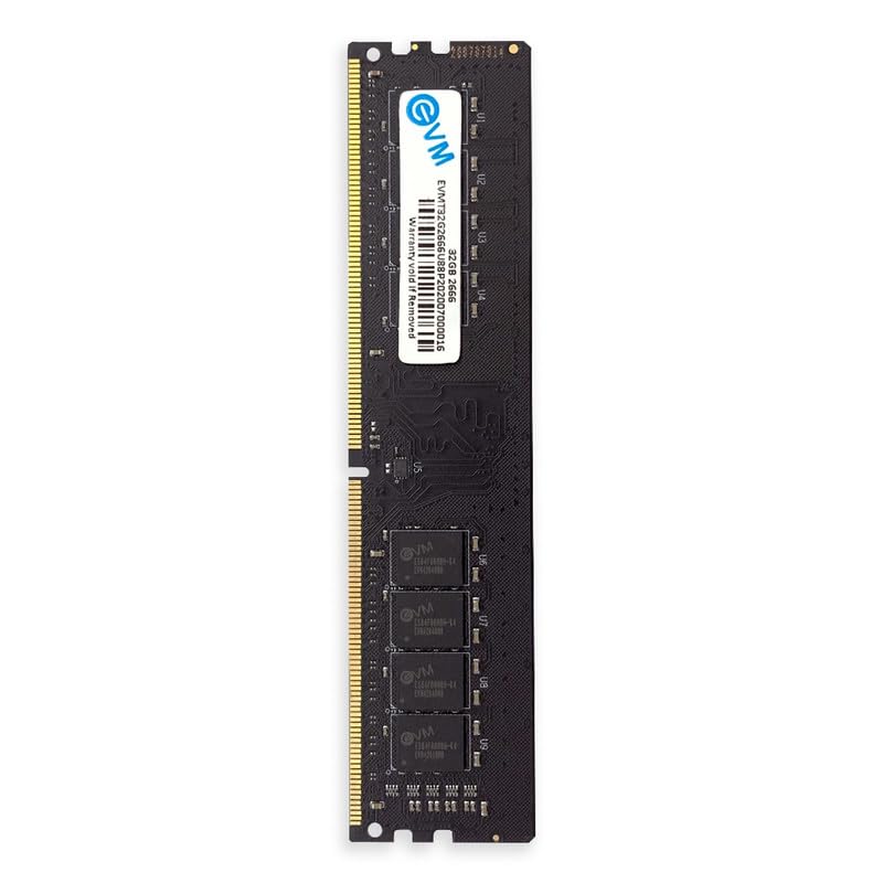 EVM 32GB DDR4 Desktop RAM 2666MHz - Update Your Desktop's Performance - CL15 Latency - Compatible with Intel, AMD, and Mac Systems - 10 Years Warranty (EVMT32G2666U88P)