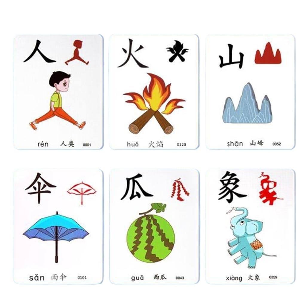 Cartes de caractères chinois for l'apprentissage du mandarin kit de cartes graphiques Flash for l'apprentissage des caractères chinois cartes flash chinoises cartes Pinyin for débutants(1000 words)