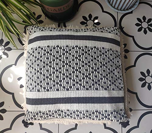 image for YISSEN RISEON Boho Hand Woven Contemporary Boho Cotton Linen Fabric