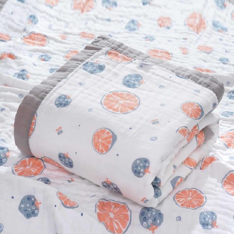 Fabrify Pure Organic Cotton 6 Layer Muslin Blanket for Baby | Ultra-Soft Swaddling Towel for Newborns and Toddlers |110 X110 Cm | 0-3 Years (Fix Design), Pack of 1, Multicolor (Funny) 2