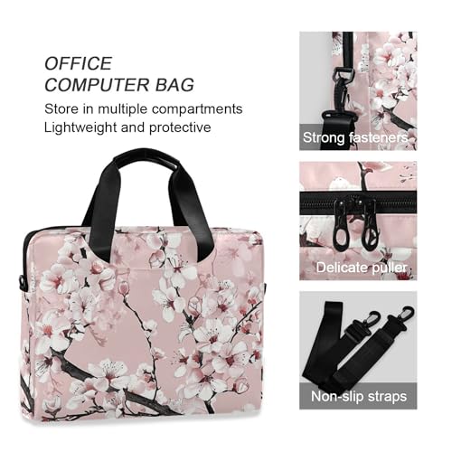 Maletín para portátil ALAZA con diseño floral blanco miniatura 5