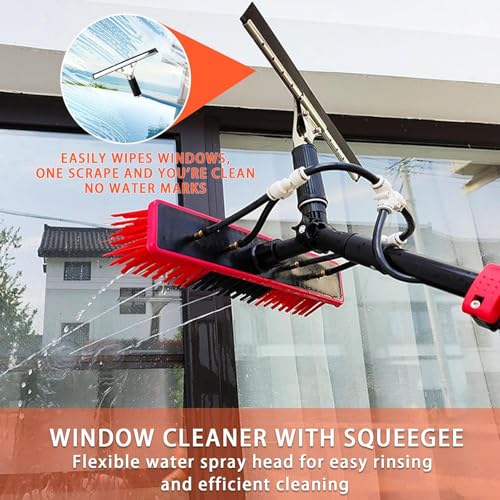 Kit de limpieza de ventanas extensible con cepillo de goma: perfecto para paneles solares, herramienta de limpieza de alto alcance para un brillo sin rayas y fácil acceso.