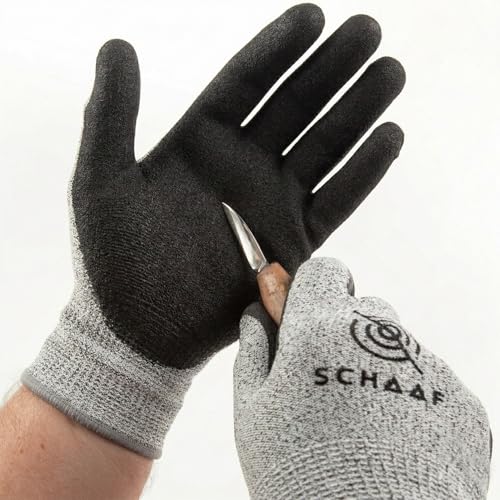 Schaaf Tools Wood Carving Gloves Heavy Duty Level 5 Cut Resistant Work Gloves for Woodworking & Whittling Flexible Breathable Touchscreen Compatible Machine Washable