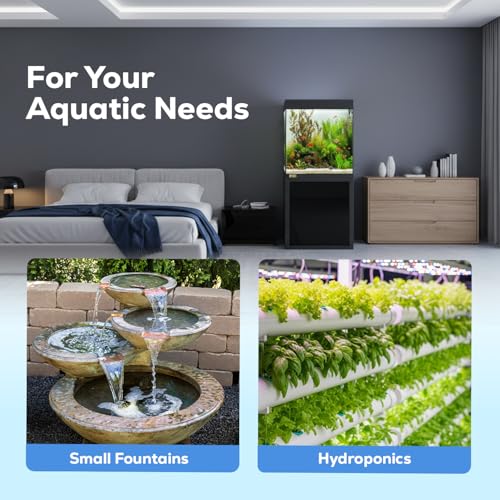 Image of Aqua Dream 133 GPH Submersible Pump(500 /H,6.5W) Ultra Quiet Adjustable Water Pump for Pond,Aquarium,Fish Tank,Fountain,Hydroponics,Statuary - 5 Pcs