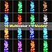 LiyuanQ Christmas LED String Lights, 2 Set Multi Color Changing Fairy Lights USB Plug-in Fairy String Lights Remote & Timer, 4 Modes Indoor Decorative Silver Wire Lights Party Xmas(16 Colors, 50 LEDs)