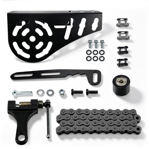 Mini Bike Chain Guard 420 Chain 42 Links with Chain Tensioner Kit