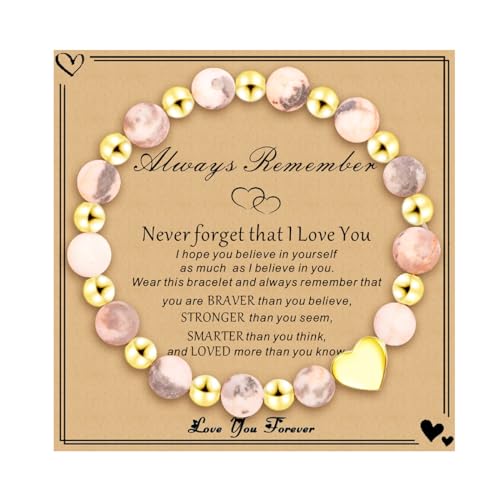 Image of Gifts for Daughter /Granddaughter /Daughter in law /Sister /Niece /Always Remember Gifts Heart charm Bracelet, Birthday Christmas Valentines Day Gifts for Women Girls (Always Remember), Large