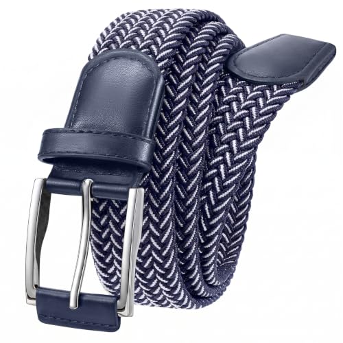 Image of XZQTIVE Braided Stretch Belt Mens Gift Elastic Woven Belt for Golf Casual Pants Shirts Jeans