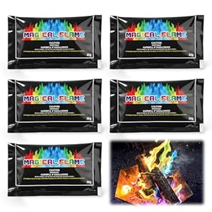 Fire Colour Changing Powder, Magical Flames Sachets, Colour Changing Fire Powder for Campfires, Fire Pits & Fireplaces, Mystical Fire Effect for Outdoor Gatherings and Parties