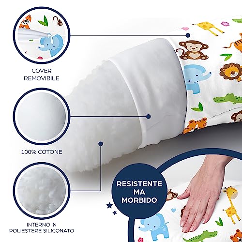 Niimo Cuscino Allattamento E Gravidanza Xxl - Cuscino Gravidanza Per Dormire Con Federa 100% Cotone, Ciambella Allattamento Neonato - 5